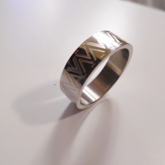 Fashion Jewelry Other - Mens Triangle Accent Stainless steel ring Sz 13